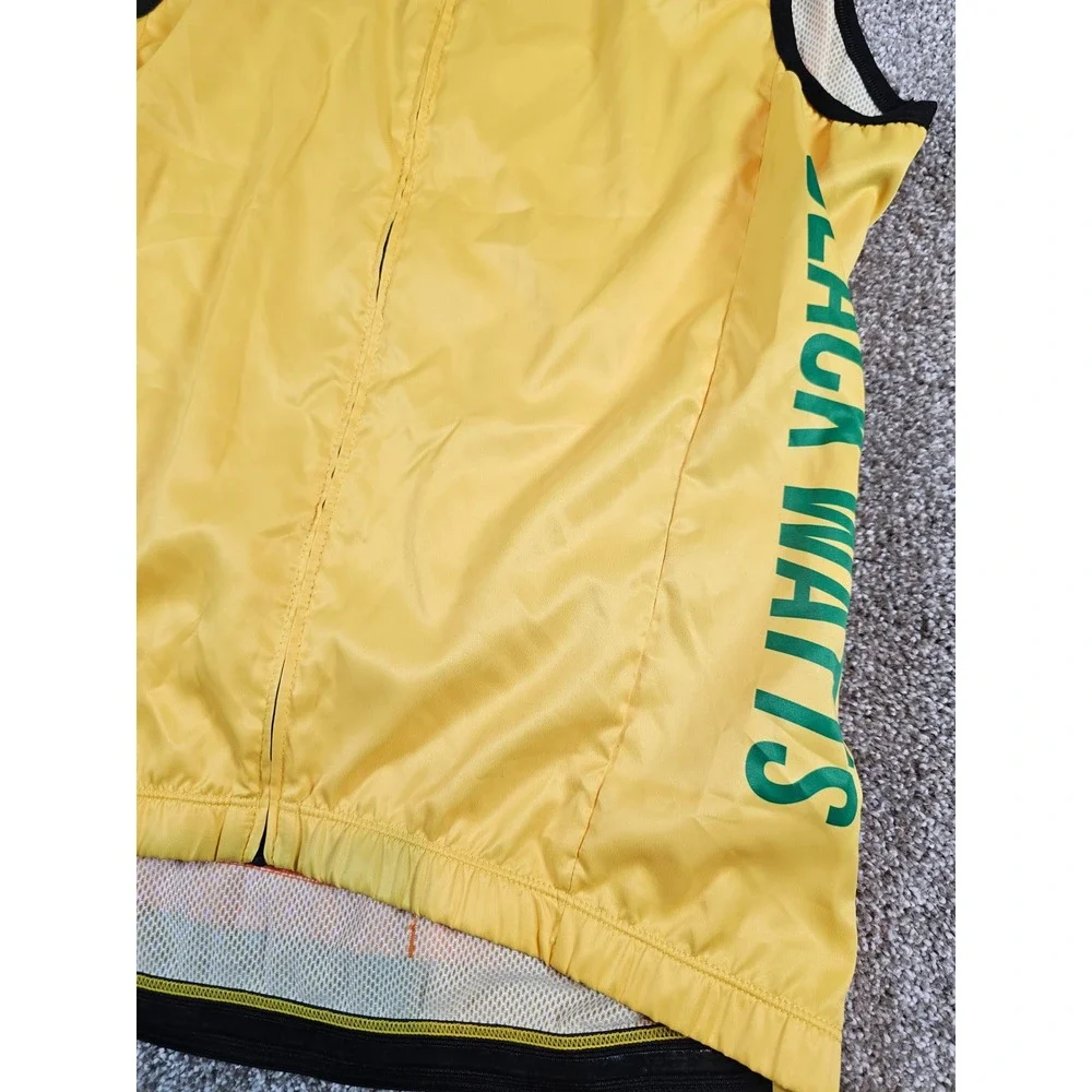 Trek AM:WATTS Cycling Vest Mens Medium Yellow Full Zip Mesh Back Gilet 40949